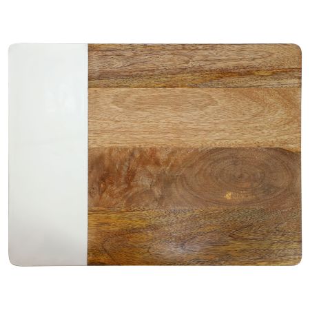 Gibson Home 16 Inch Duo Tone Rectangular Wood Serving Platter